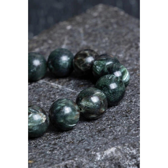 Sertifikalı Serpantin Doğal Taş Bileklik