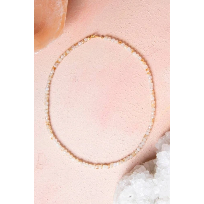 Sertifikalı Sitrin Doğal Taş Kolye (SK:243)