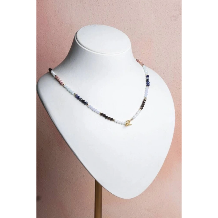 Sertifikalı Terazi Burcu Doğal Taş Kolye