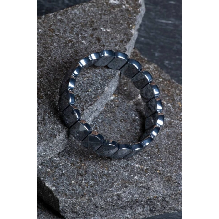 Sertifikalı Trehartz Geniş Kesim Doğal Taş Bileklik