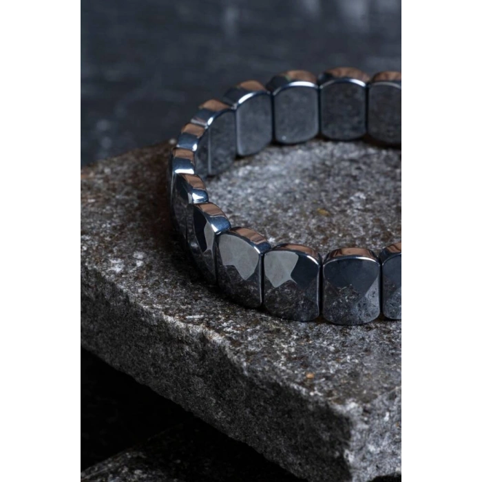 Sertifikalı Trehartz Geniş Kesim Doğal Taş Bileklik