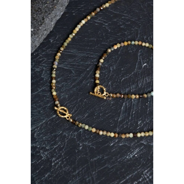 Sertifikalı Tsavorit Lal Altın Kaplama Gümüş Kapama Doğal Taş Set