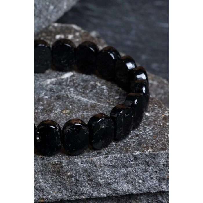 Sertifikalı Turmalin Geniş Kesim Doğal Taş Bileklik