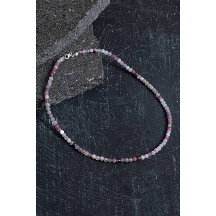 Sertifikalı Turmalin Gümüş Kapama Doğal Taş Kolye