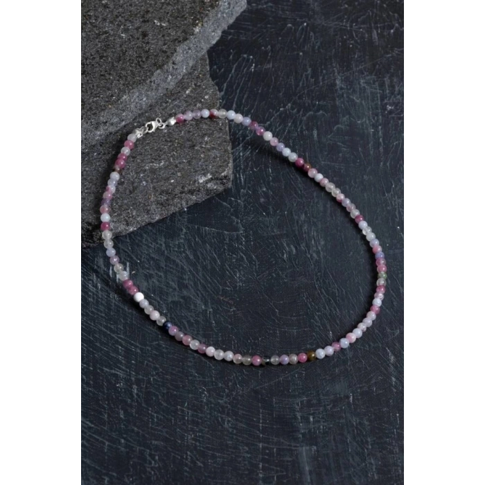 Sertifikalı Turmalin Gümüş Kapama Doğal Taş Kolye