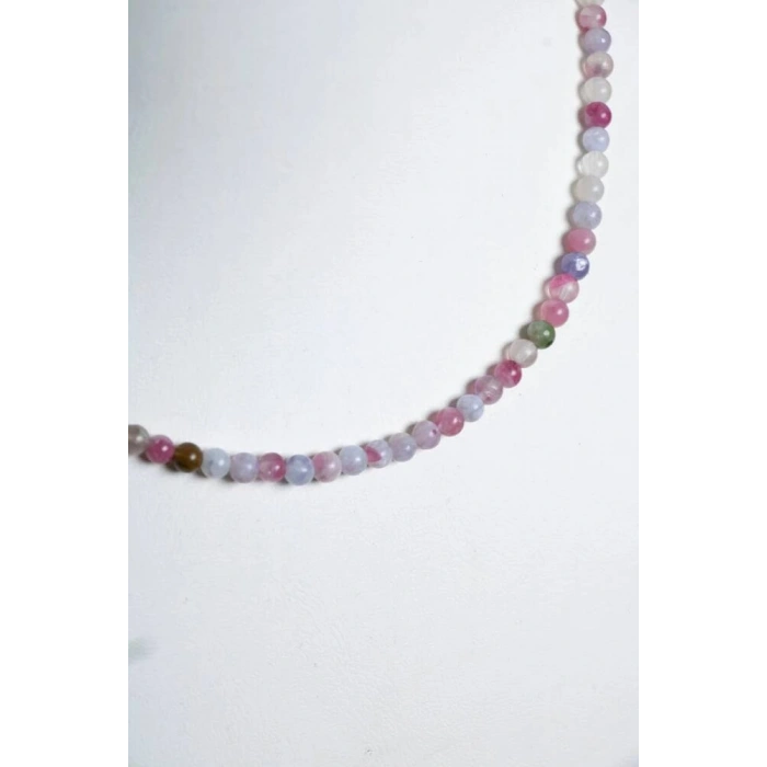 Sertifikalı Turmalin Gümüş Kapama Doğal Taş Kolye