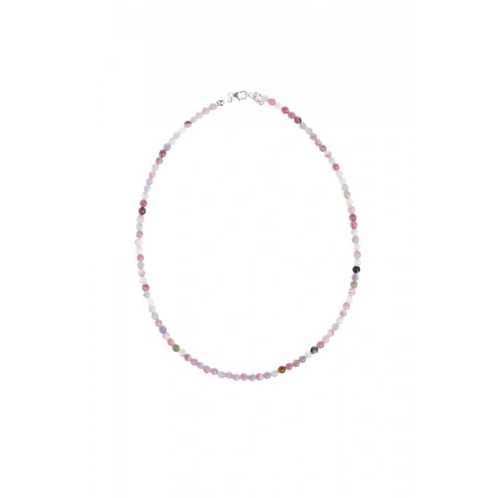 Sertifikalı Turmalin Gümüş Kapama Doğal Taş Kolye