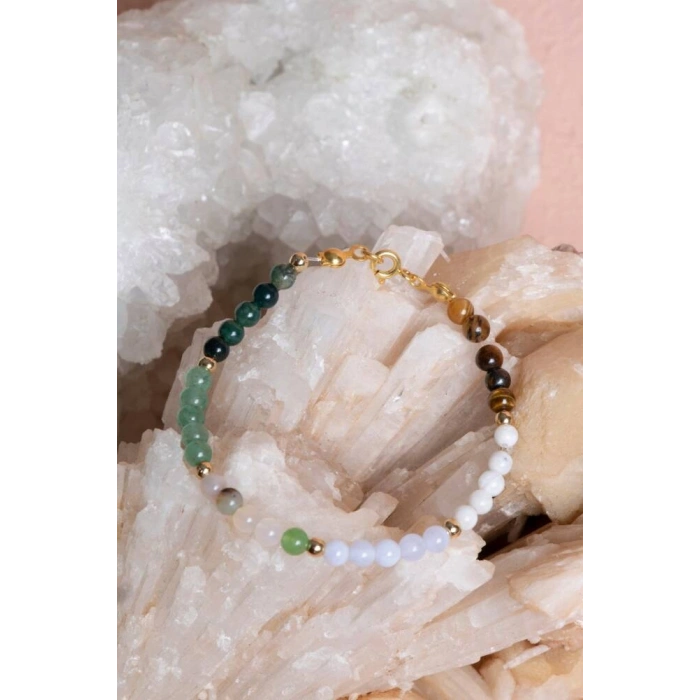 Sertifikalı Yengeç Burcu Doğal Taş Bileklik