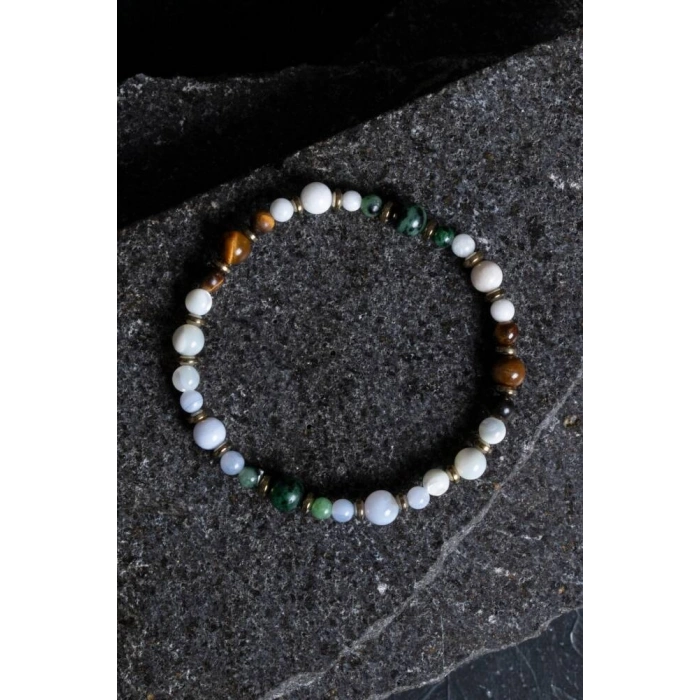 Sertifikalı Yengeç Burcu Doğal Taş Bileklik (SK:263)