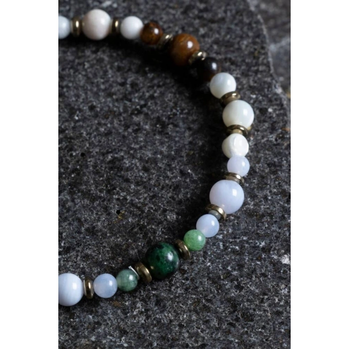 Sertifikalı Yengeç Burcu Doğal Taş Bileklik (SK:263)