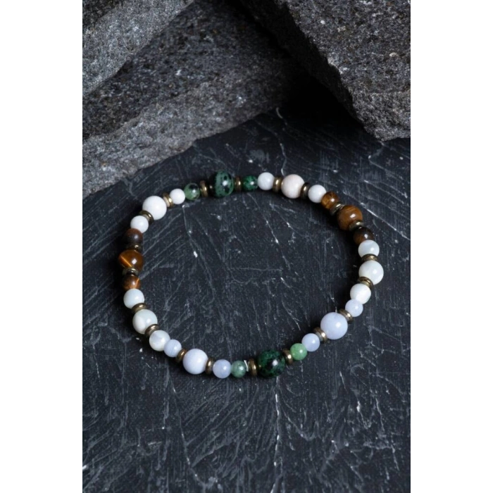 Sertifikalı Yengeç Burcu Doğal Taş Bileklik (SK:263)