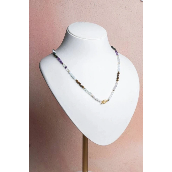 Sertifikalı Yengeç Burcu Doğal Taş Kolye