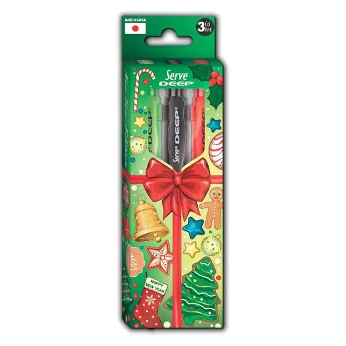 Serve Deep Elma Yeşili Okul Seti Uçlu Kalem + Uç + Silgi 0.7mm 3 Lü Set