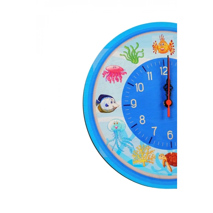 Sevimli Deniz Canlıları Saati 30 x 30 cm