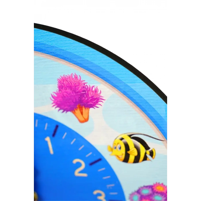 Sevimli Deniz Canlıları Saati 30 x 30 cm
