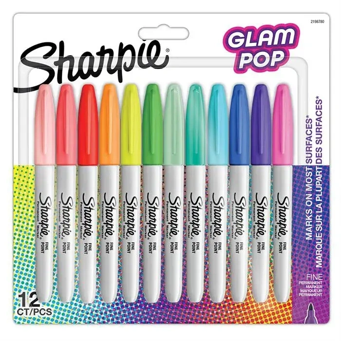 Sharpie Fine Glam Pop Permanent Marker 24 Lü
