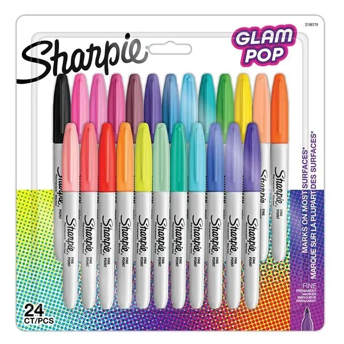 Sharpie Fine Glam Pop Permanent Marker 24 Lü