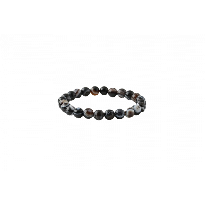Siyah Göz Akik 8mm Doğal Taş Bileklik