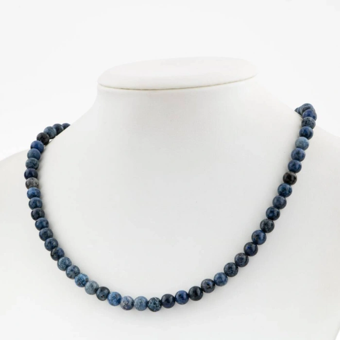 Sodalit 6 mm Dizi Doğal Taş Kolye