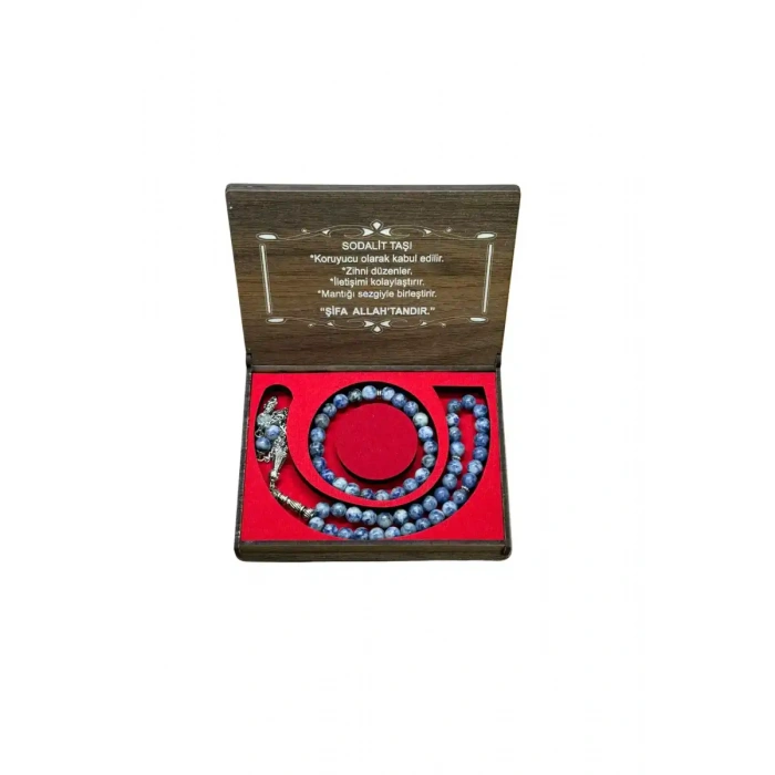 Sodalit Taşı 33 Lük Tesbih & Bileklik Set