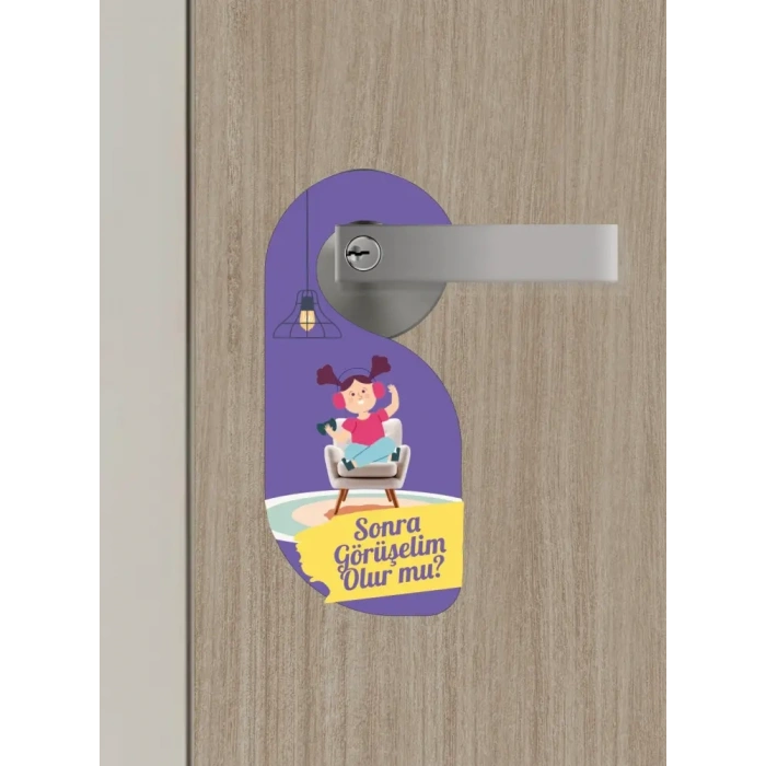 Sonra Görüşelim Kapı Askısı Kapı Uyarı Levhası
