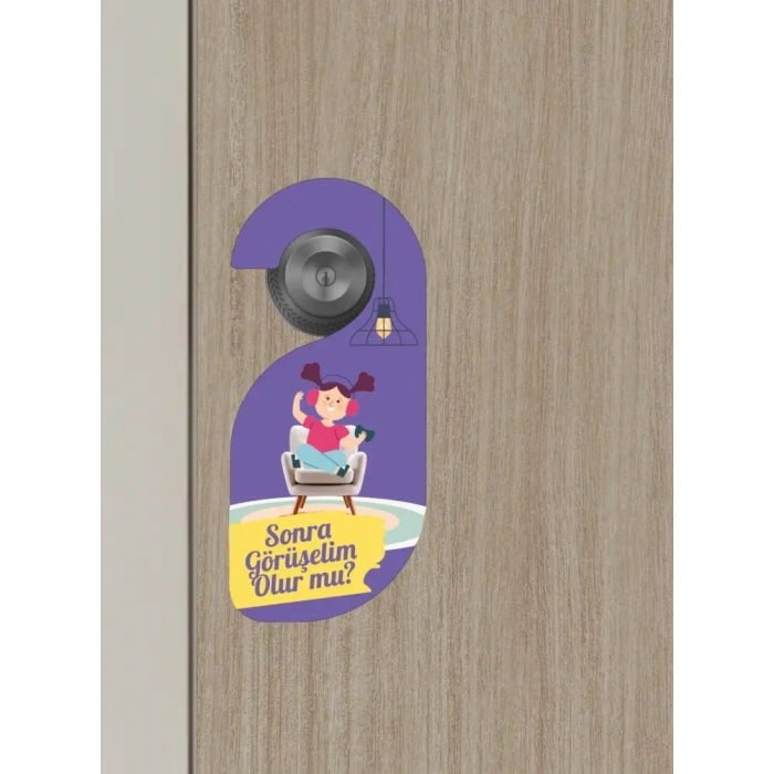 Sonra Görüşelim Kapı Askısı Kapı Uyarı Levhası