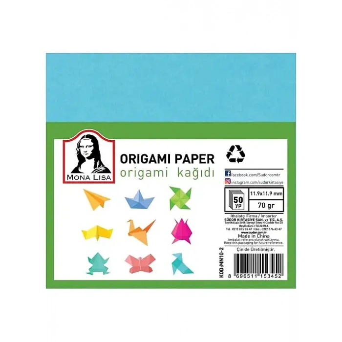 Südor Origami Kağıdı 50 Yp 9 x 9 cm