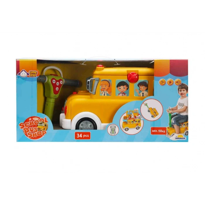 Sunman School Bus Shop Binilebilen 34 Parçalı Sesli Işıklı Set