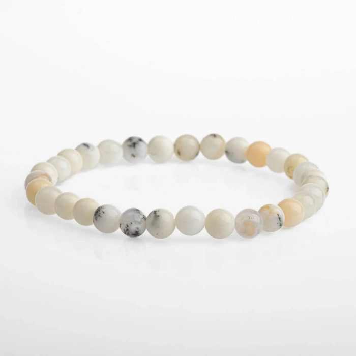 Süt Opal 6mm Doğal Taş Bileklik