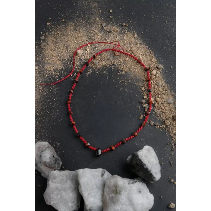 Terra, Kaplan Gözü - Dumanlı Kuvars Doğal Taş Kolye