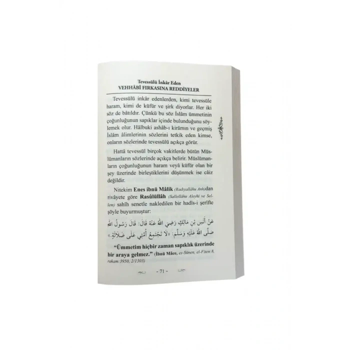 Tevessülü İnkar Eden Vehhabi Fırkasına Reddiyeler