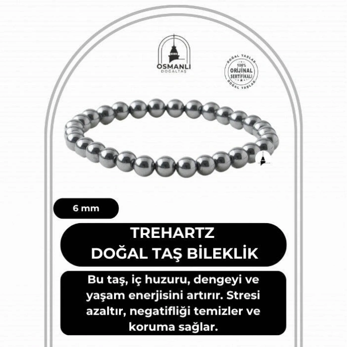 Trehartz 6mm Doğal Taş Bileklik