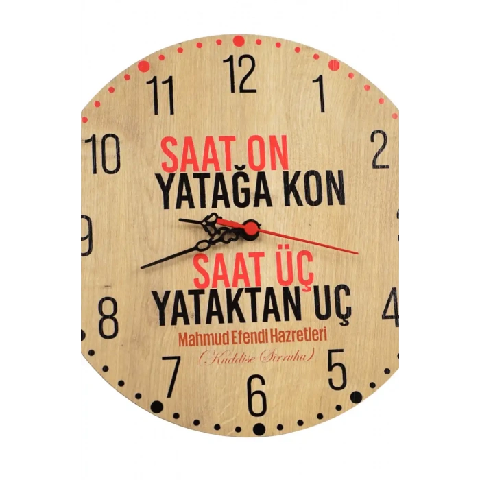 Türkçe Saat On Yatağa Kon Saat 30x30Cm