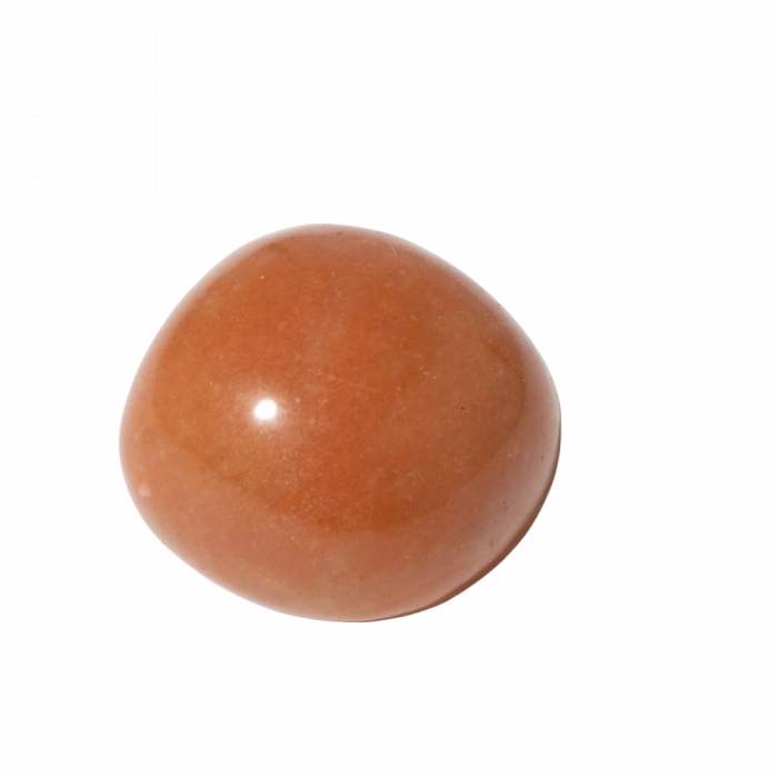 Turuncu Aventurin Doğal Taş Tımbıl El Taşı