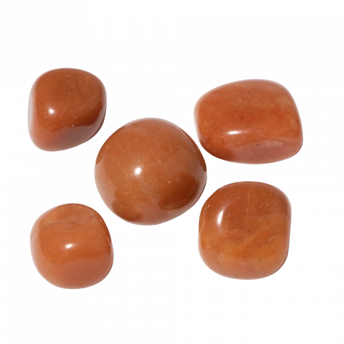 Turuncu Aventurin Doğal Taş Tımbıl El Taşı