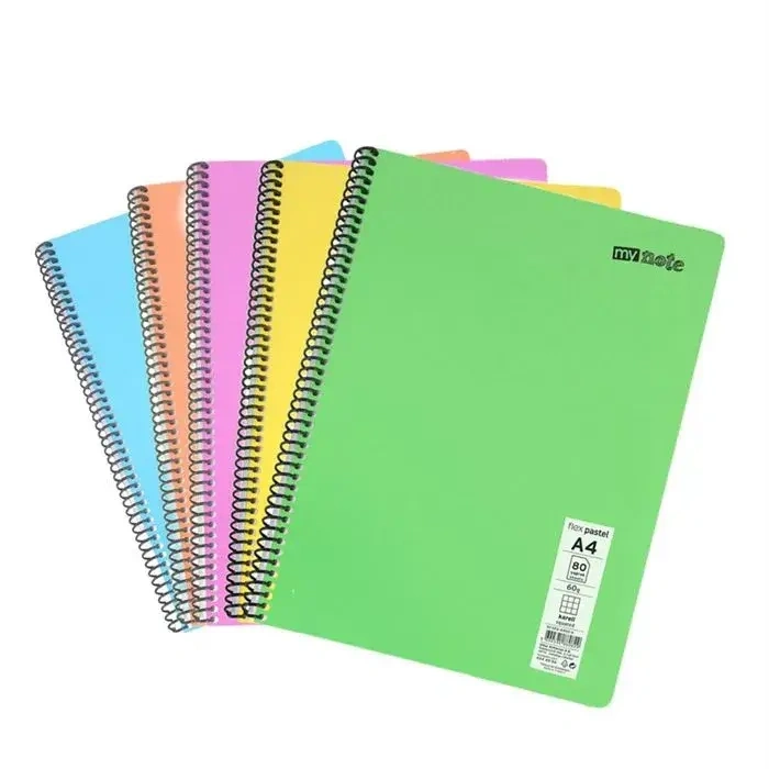 Umur Mynote Çizgili Defter 120 Yp A4 Flex Pastel Kapak Spiralli