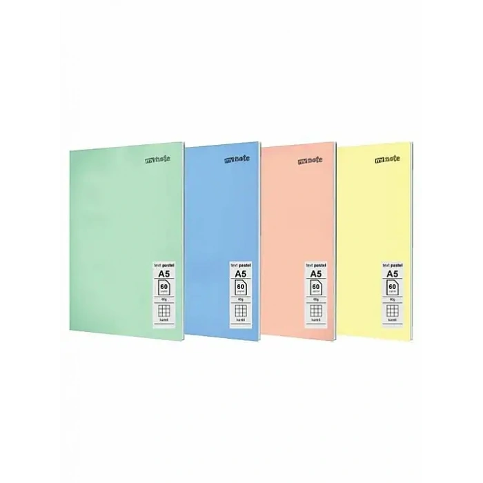 Umur Mynote Kareli Defter 60Yp A5 Text Pastel Kapak