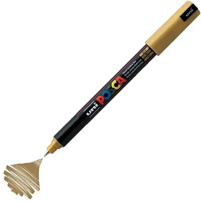 Uniball Posca 1M Markör 0.7 mm Altın