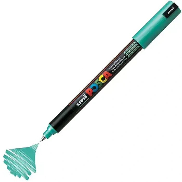 Uniball Posca 1M Markör 0.7 mm Metalik Yeşil