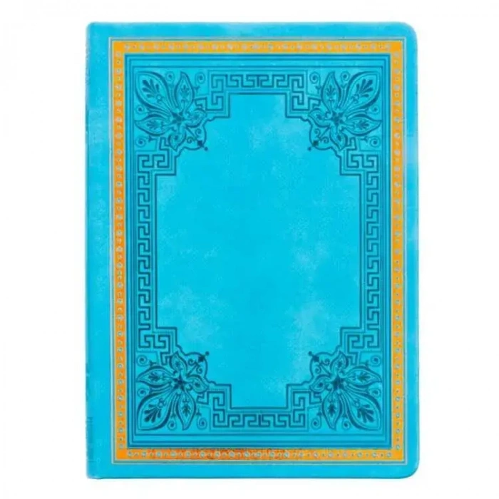 Victorias Journals Vintage Old Book Turkuaz Çizgili 160 Yp 14x20