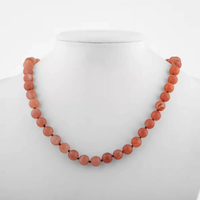 Yemen Akiği 6 mm Düğümlü Doğal Taş Kolye