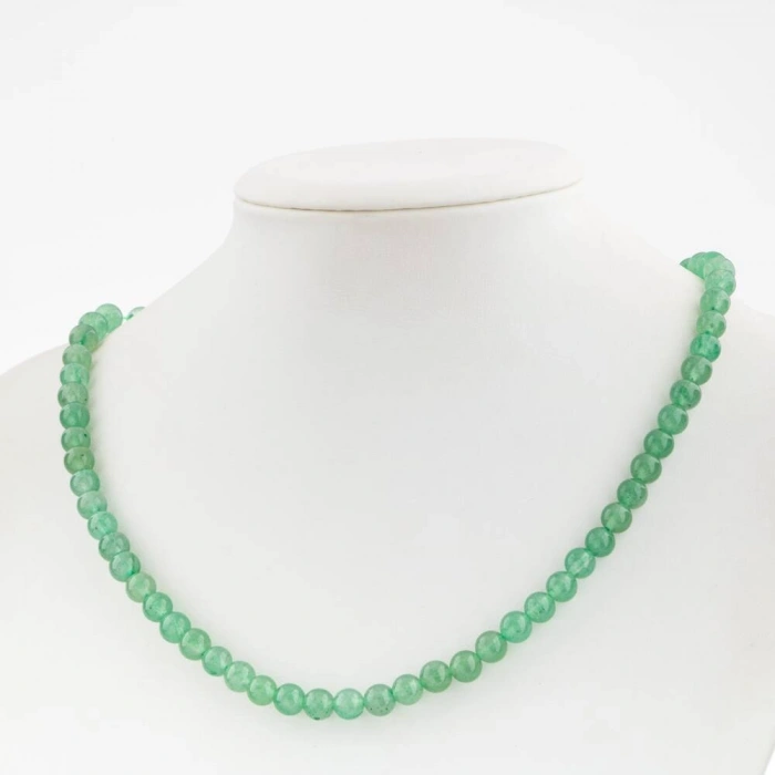 Yeşil Aventurin 6 mm Dizi Doğal Taş Kolye