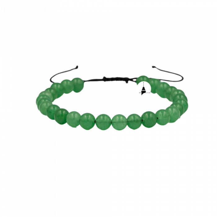 Yeşil Aventurin 6mm Merdiven Kapama Doğal Taş Bileklik