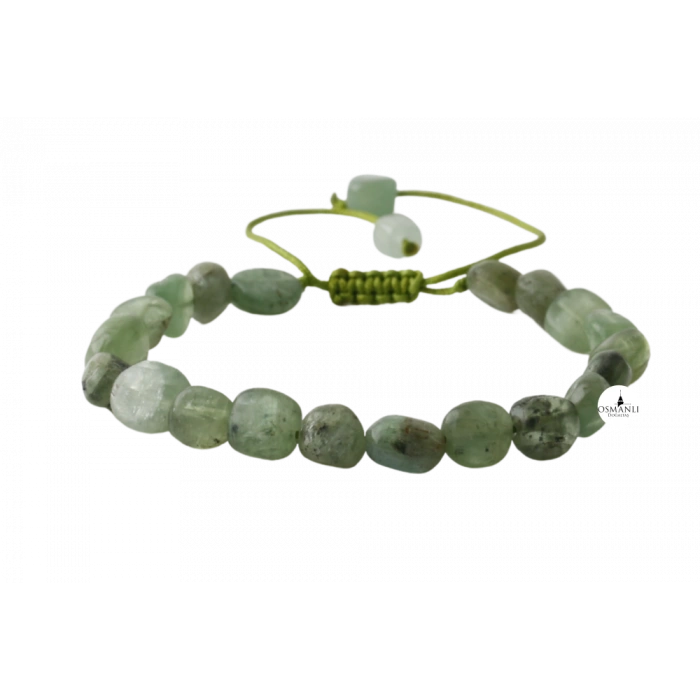 Yeşil Kiyanit Natürel Kesim Doğal Taş Bileklik