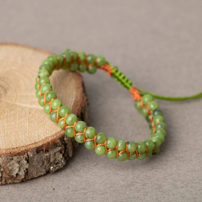 Yeşim 4mm Çift Sıra Doğal Taş Bileklik