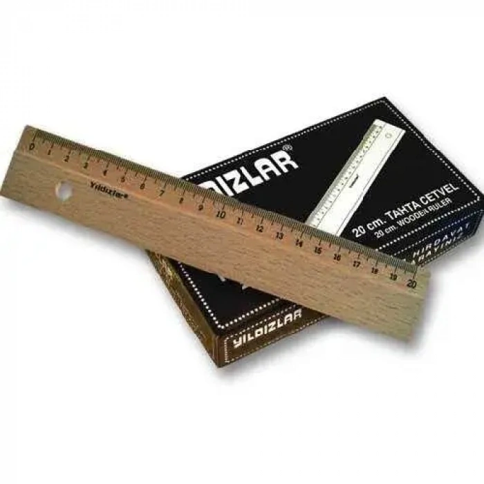 Yıldızlar Ahşap Cetvel 20 cm