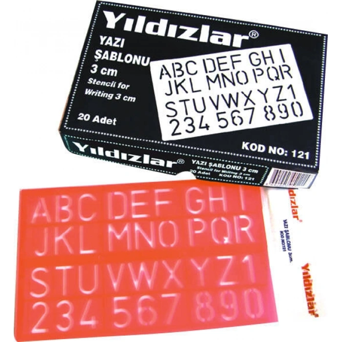 Yıldızlar Yazı Şablonu 3 cm