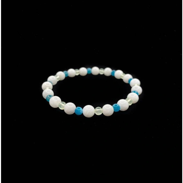 Zayıflama Açlık Bastırma Korkuları Azaltma Bilekliği - Ay Taşı - Prehnit - Apatit