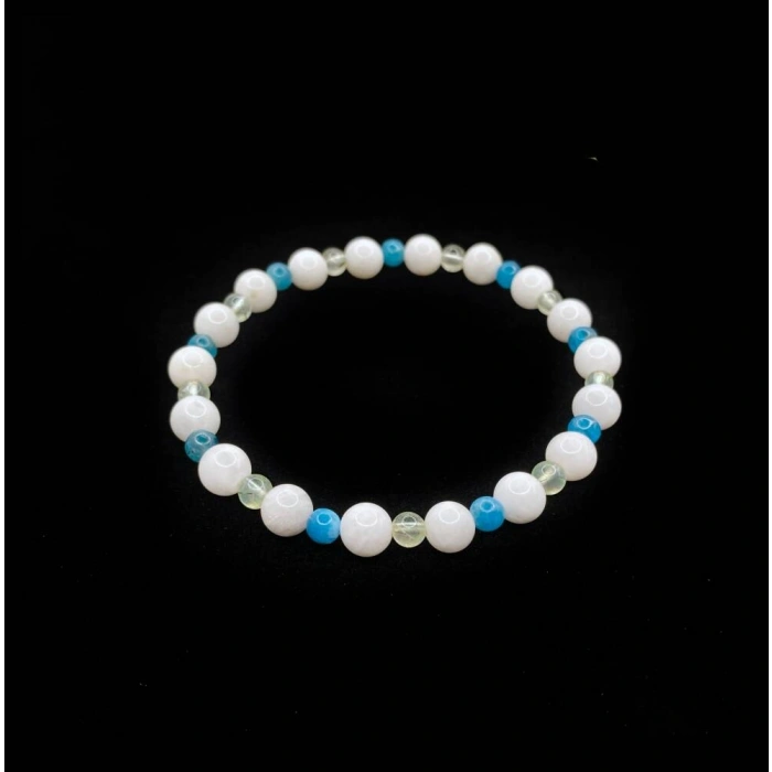 Zayıflama Açlık Bastırma Korkuları Azaltma Bilekliği - Ay Taşı - Prehnit - Apatit