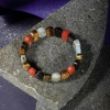 Akrep Burcu Bileklik Dumanlı Kuvars, Golden Obsidyen, Jasper, Kaplan Gözü, Kırmızı Akik, Pembe Kuvars